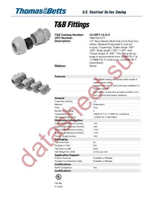 CC-NPT-12-G-3 datasheet  